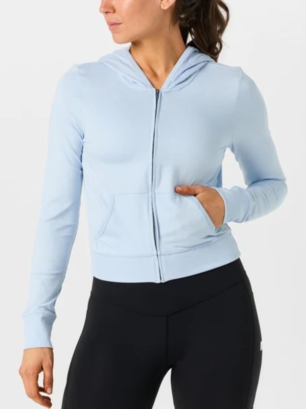 Vuori Soft Light Blue Full-Zip Hoodie